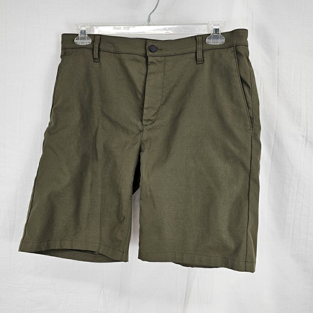 Proof Huckberry Nomad Shorts 9" Mens 34 Green Chino Hiking Outdoor Casual Adult*